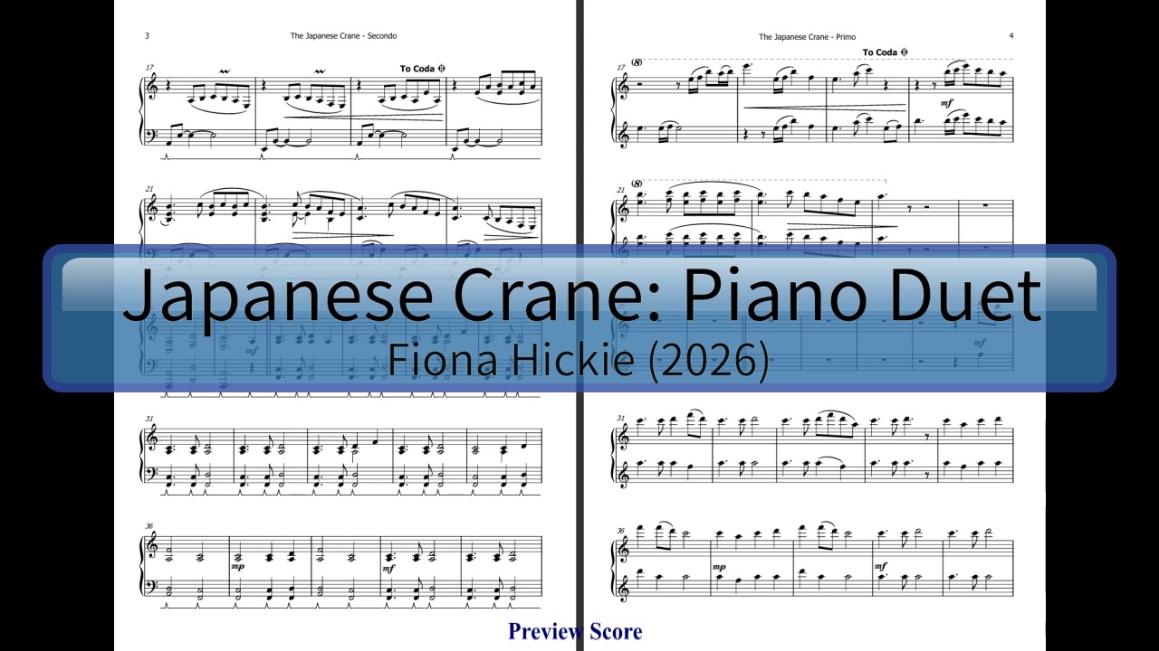 Japanese Crane Piano Duet