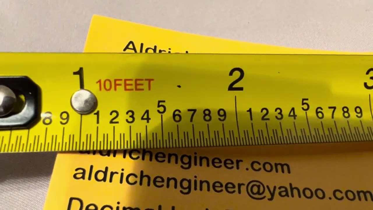 Aldrich Engineer Decimal Tape Measure 