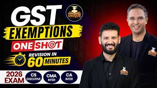 GST Exemptions One Shot revision in 60 minutes 2026 Exams (CS/CMA/CA Inter) - By CA Saumil Manglani