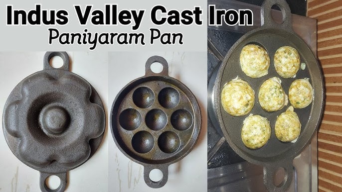 Pre-seasoned Smooth Cast Iron Paniyaram Pan/appam Pan/kuzhi -  Finland