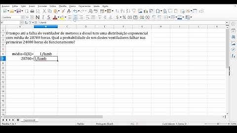 Distribuição Exponencial usando o Calc (Libre Office)