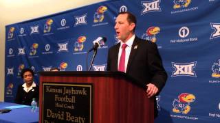 New KU football coach David Beaty introduces his plan for program
