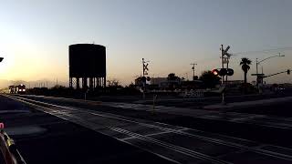 Eastbound Union Pacific Stack Train Flies out of the Sunset in Maricopa, AZ