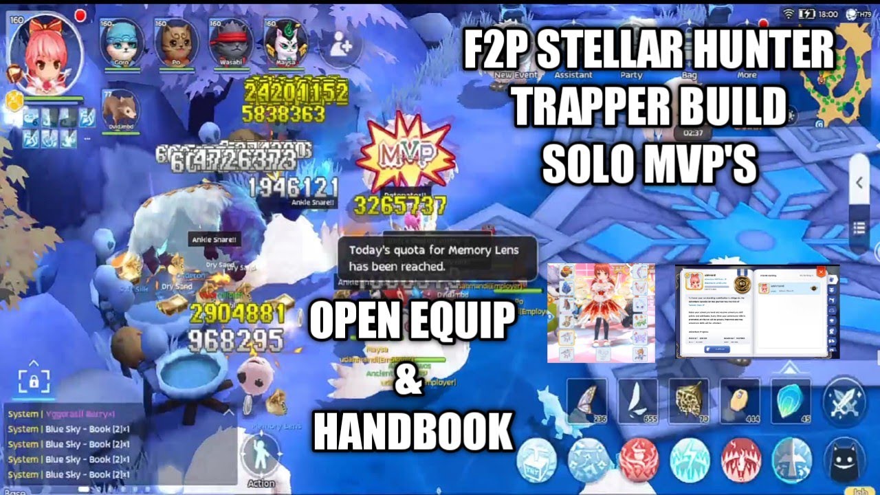 F2P STELLAR HUNTER SOLO MVP'S TRAPPER BUILD - OPEN EQUIP AND HANDBOOK ...