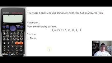 Analysing Small Data Sets with the Casio Calculator