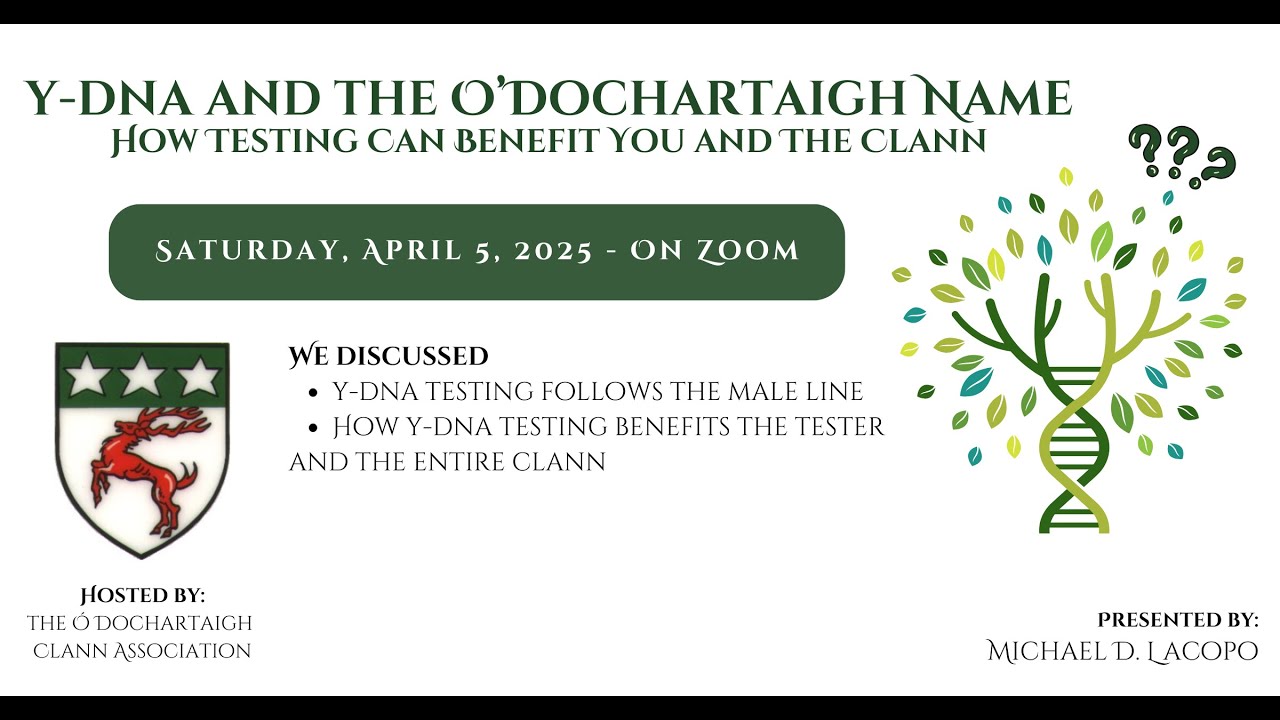 Y-DNA - How Testing Can Benefit You and The Ó Dochartaigh  Clann Association