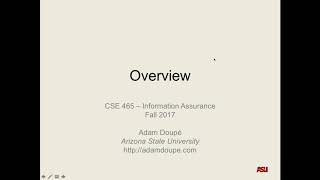 CSE 465 F17: 8-22-17 Overview Pt. 1