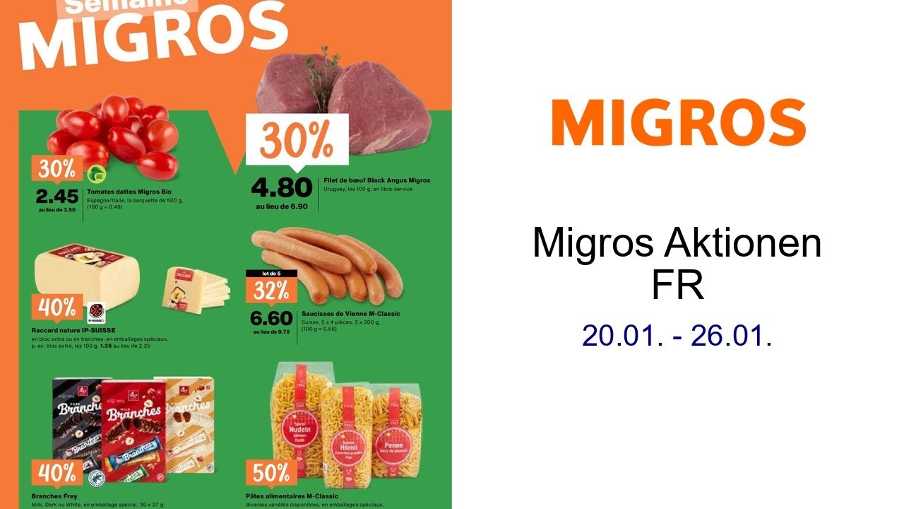 Migros Aktionen FR 20.01. - 26.01.
