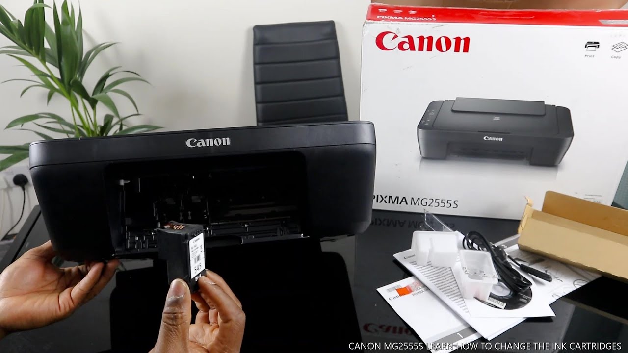 CANON MG2555S LEARN HOW TO CHANGE THE INK CARTRIDGES 