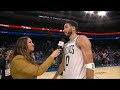 Jayson Tatum talks after Boston Celtics beat Philadelphia 76ers 95-86
