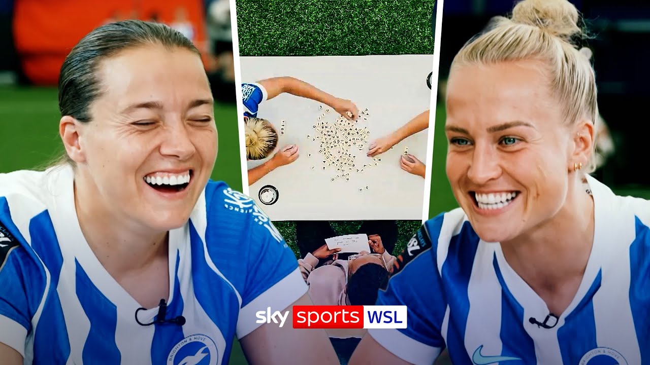 CHAOS! 😅 Brighton's Fran Kirby and Rachel McLauchlan play Scramble in the Box!