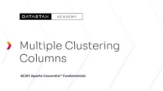 AC201 08 Multiple Clustering Columns