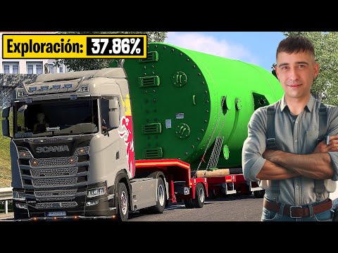 ¡¡El transporte MÁS GRANDE que he hecho en Euro Truck Simulator 2! 🚛💪🛠️ // A por el 100% de mapa #12