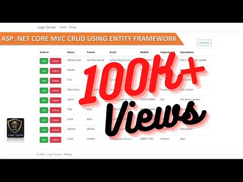 Asp .Net Core Mvc Crud Using Entity Framework (Urdu/Hindi) ✅