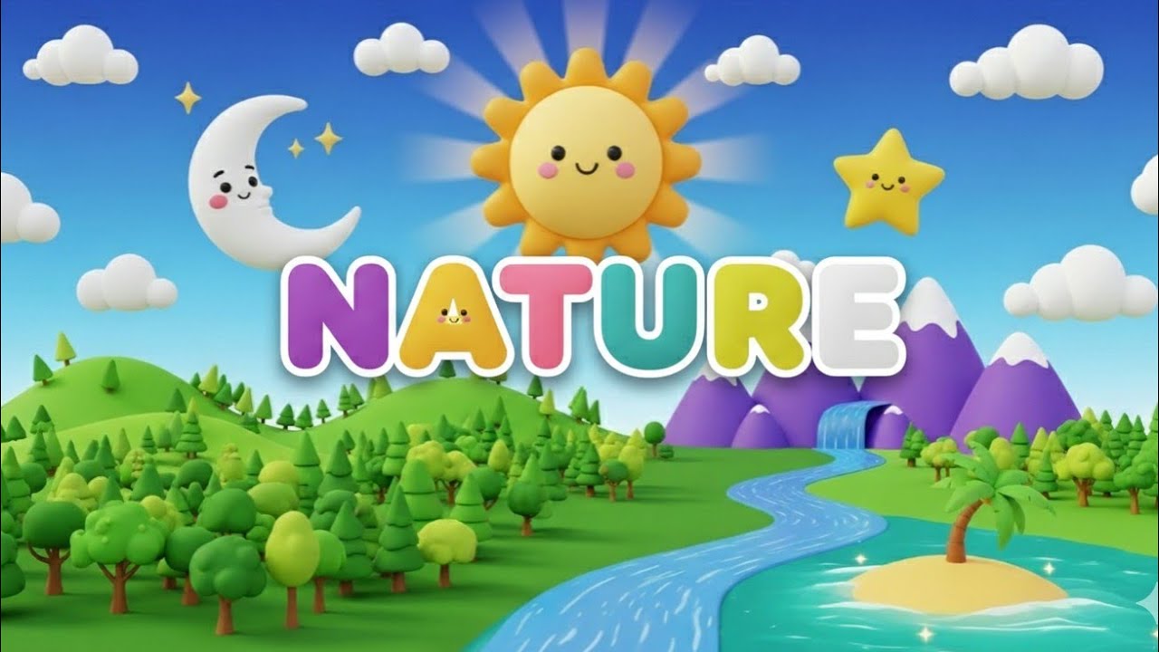 🌈 Nature for Kids | प्रकृति के नाम | Sun Moon Star | Kids Learning Video 