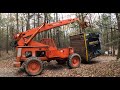 Moving a shipping container sauna