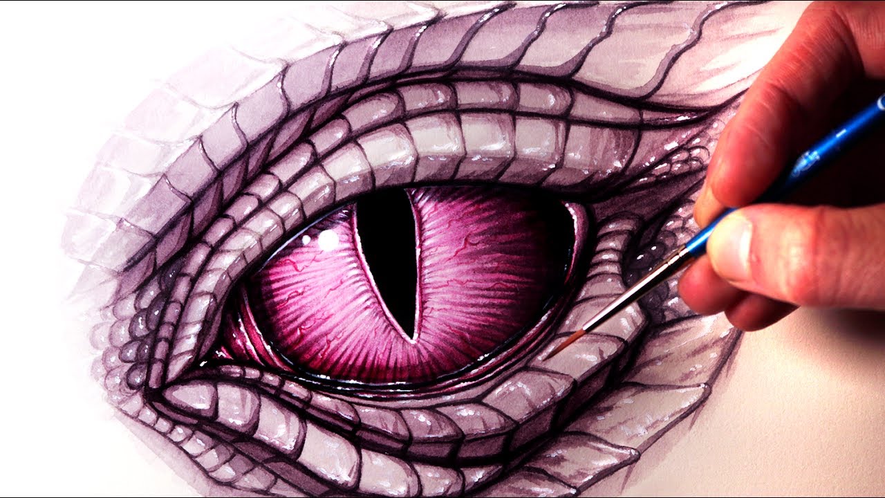 Painting a DRAGON EYE - Time Lapse 