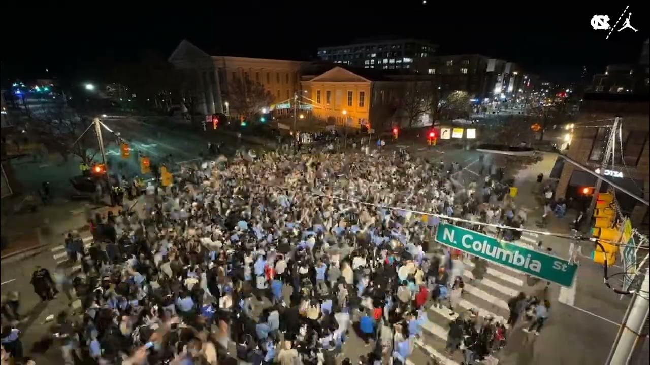 Video: Students And Fans Rush Franklin Street After UNC Beats Duke