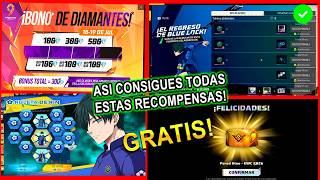 RECLAMA 10 tickets Blue lock gratis en free fire para conseguir la Ruleta de Rin Itoshi en free fire
