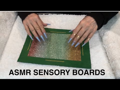 ASMR SENSORY LULLABY fromTapping, Scratchings on a compilation of Beaded Sensory Boards   No Talking