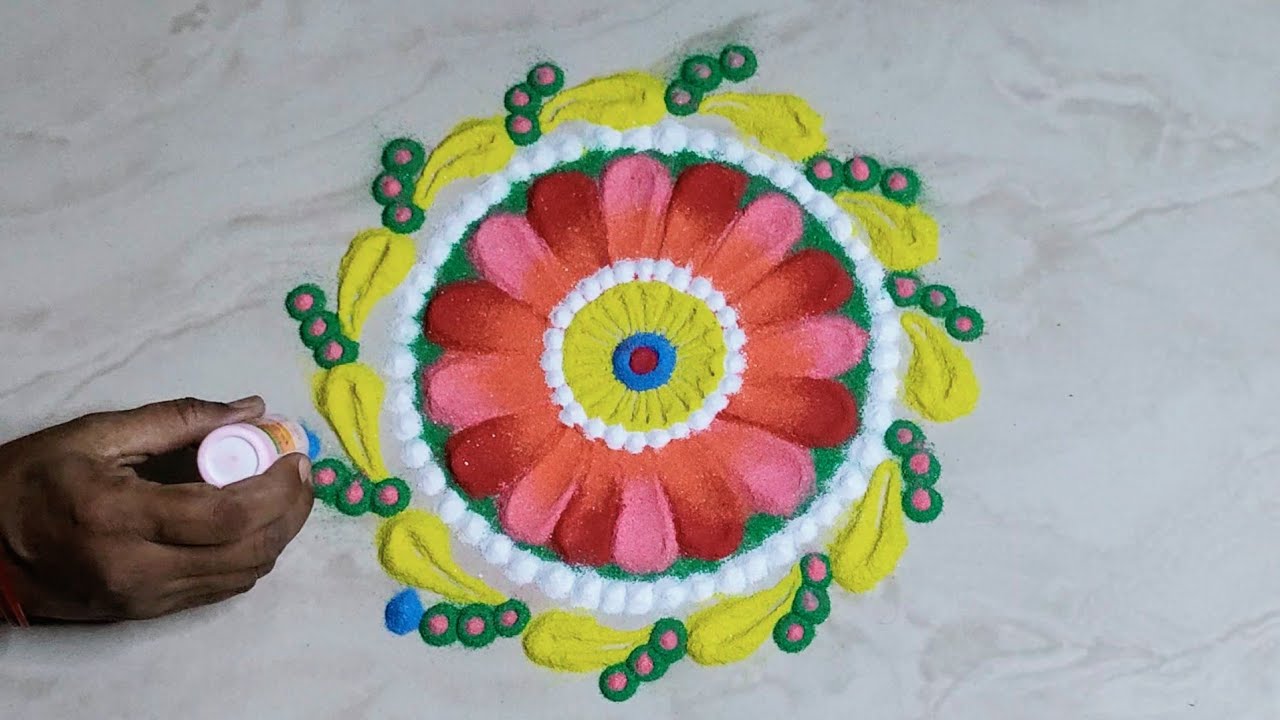 How To Make Sawan Somvar Special Rangoli| सावन सोमवार स्पेशल रंगोली ...