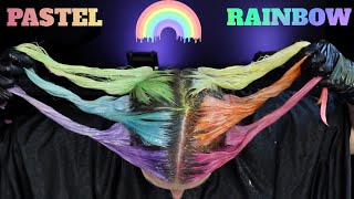 Celebrity 6 Section Pastel Rainbow Hair! Net Worth
