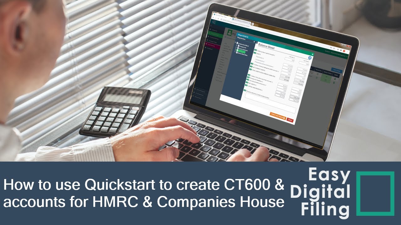 How to use Quickstart to create CT600 and accounts for HMRC and