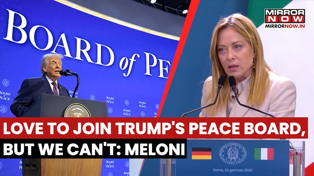 Italian PM Meloni Says 'Love To Join Trump's Board Of Peace, Be We Can't' | Here's Why| Watch