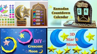 ✨ DIY Ramadan Countdown Calendar & Crescent Moon Craft | Easy Decor ✨