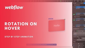 Rotation on Hover webflow animation step by step