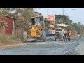 Mega Building Foundation Rural Road Construction By Motor Grader Clearing And Grading Gravel