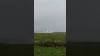 Antonov AN225 Myra 7.10.2021 takeoff during heavy rain from Linz (LNZ) Airport