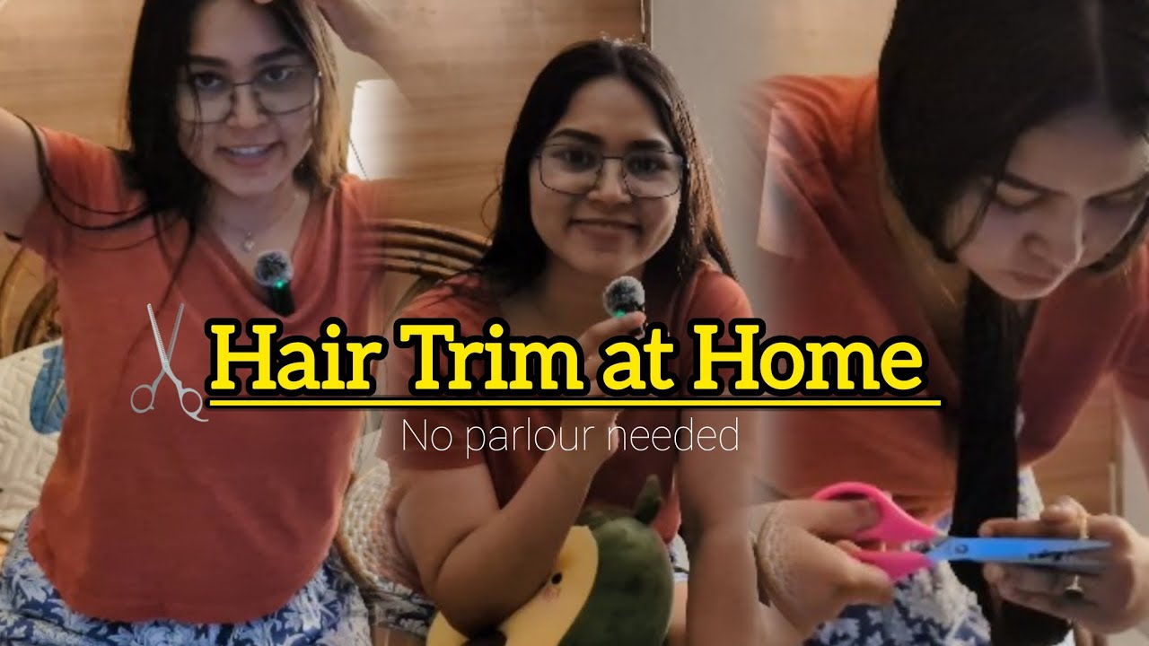 How to Trim Your Hair at Home | Easy Step-by-Step DIY ✂️ | #hairtrimming #diy #selfhaircut #haircut 