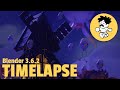 Blender 3.6.2 Timelapse: Spooky Drifloon Windmill