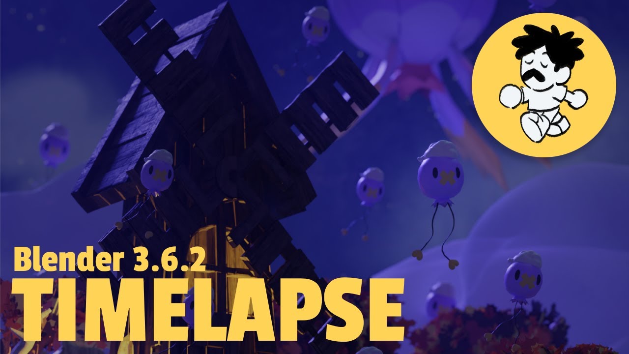Spooky Windmill Blender 3.6.2 Timelapse: Spooky Drifloon Windmill - YouTube