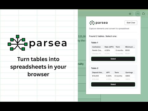Table Capture By Parsea video preview 2