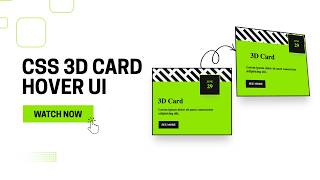 3D Card Hover Effect with HTML &amp; CSS | Smooth UI Animation