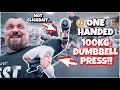 ONE HANDED 100KG DUMBBELL PRESS?! ft Powerlifter Sam Parker