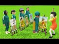 Scary Teacher 3D vs Squid Game Drawing Squid Girl Style Umbrella HoneyComb Candy 5 Times Challenge