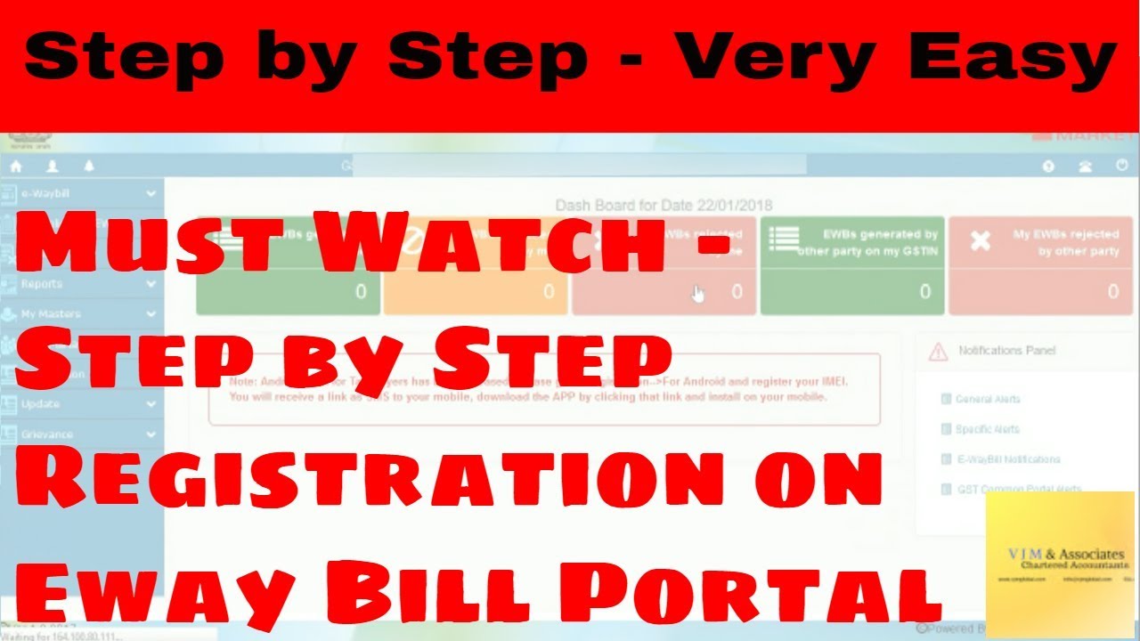 First time Register on Eway Bill Portal  - LIVE