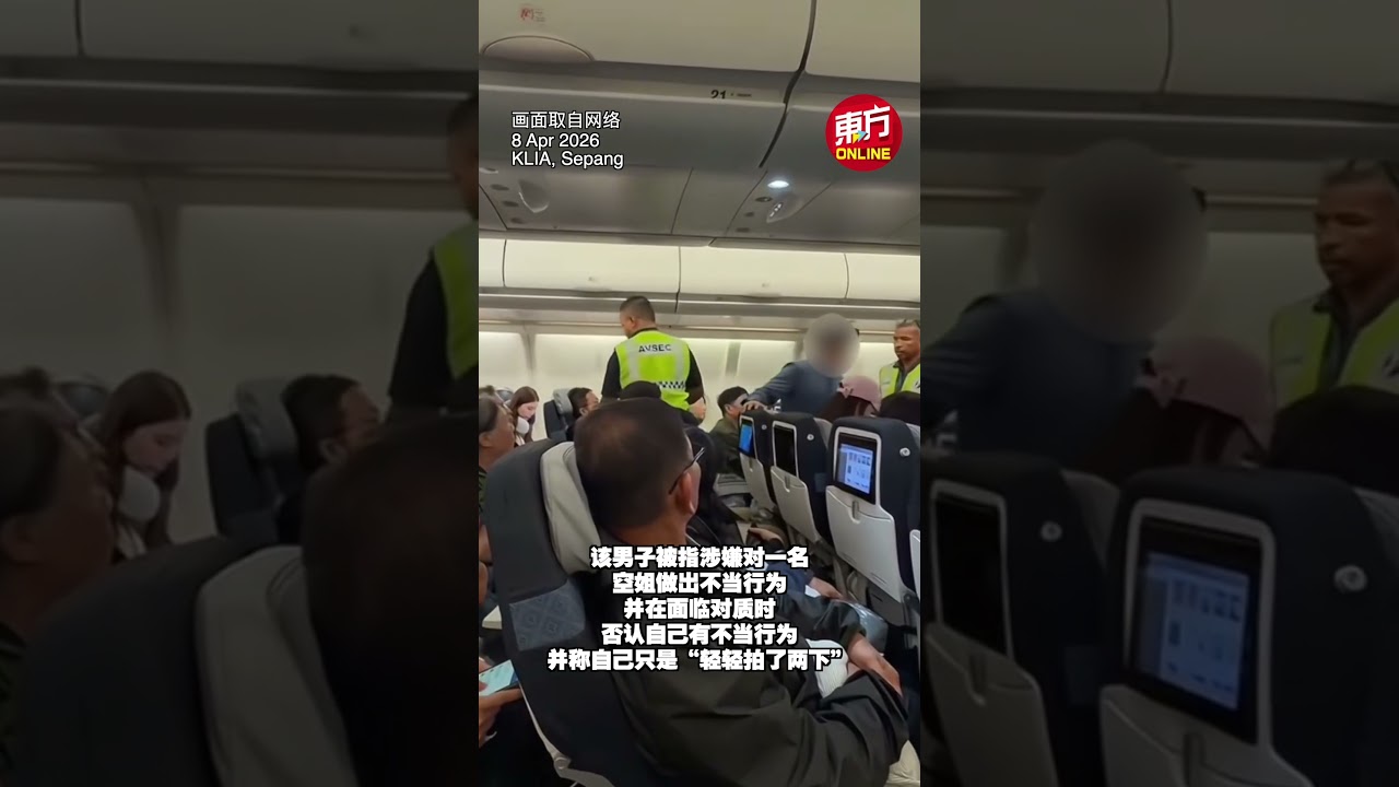 中国男“只轻拍两下”　被航警强制带下机