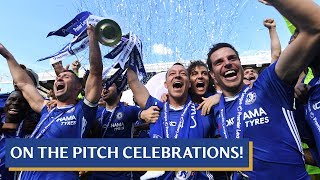 John terry and the rest of players celebrate on pitch after lifting
premier league trophy. emotionally addresses fans, antonio conte pa...