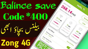zong balance save code 2020 2021 How to save your balince zong