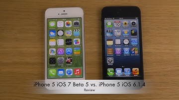 iPhone 5 iOS 7 Beta 5 vs. iPhone 5 iOS 6.1.4 - Review
