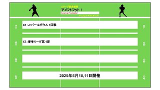 社会人アメリカンフットボール　Xリーグ試合結果　アメフトフット！2025年5月12日配信（5月10,11日開催分）