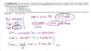 Logística.- 5.3 VOP Volumen óptimo de pedido