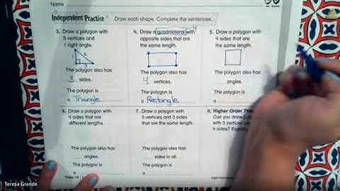 2nd Grade Math: Lesson 15-3 Drawing 2-Dimensional Shapes