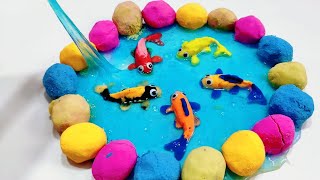 Satisfying Video | How to make Fish Pond | Slime Glitter Cutting ASMR @kungfu3DAnimal screenshot 5