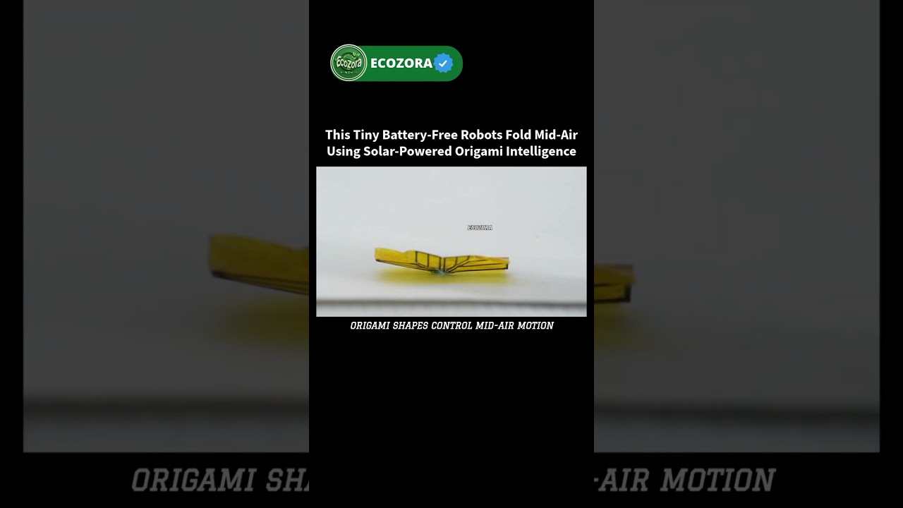 Battery-Free Origami Robots Change Shape Mid-Air 🌬️ 