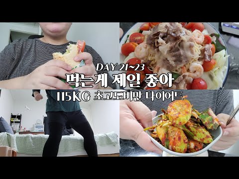 소신 발언 합니다. 먹을 때가 제일 행복함ㅣ115KG 초고도비만 다이어트 #6ㅣday 21~23ㅣvlogㅣ104